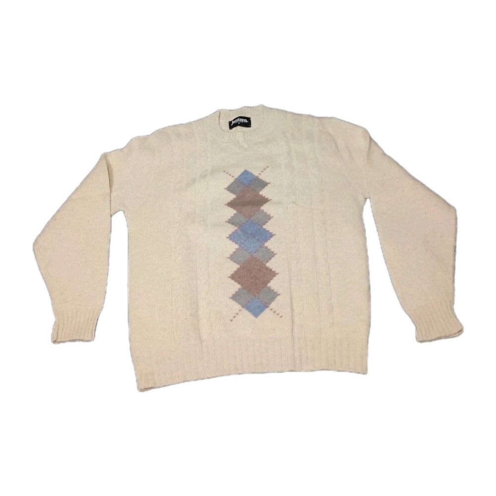 Vintage 80s Jantzen Sweater Mens Medium Knit Pullover Crewneck USA